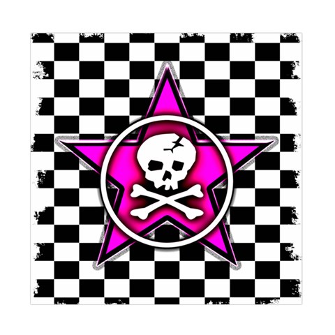 Pink Star Skull Checker Duvet Cover Double Side (Full/ Double Size) from ArtsNow.com Front