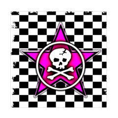 Pink Star Skull Checker Duvet Cover Double Side (Full/ Double Size) from ArtsNow.com Front