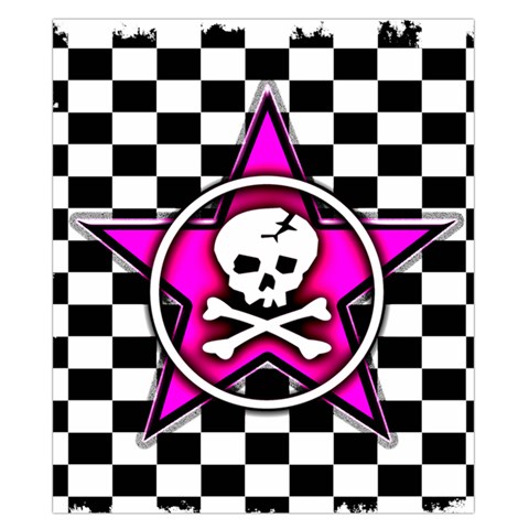 Pink Star Skull Checker Duvet Cover Double Side (California King Size) from ArtsNow.com Back