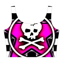 Pink Star Skull Checker Midi Sleeveless Dress from ArtsNow.com Top Front