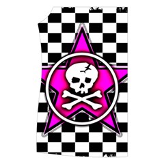 Pink Star Skull Checker Women s Button Up Vest from ArtsNow.com Front Right