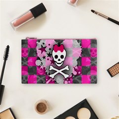 Princess Skull Heart Cosmetic Bag (Small) from ArtsNow.com Front