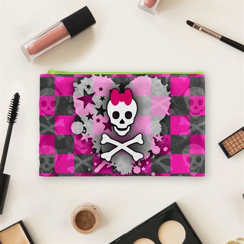 Princess Skull Heart Cosmetic Bag (Medium) from ArtsNow.com Front