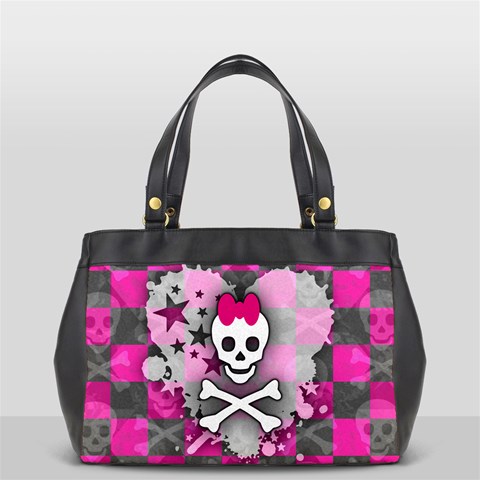 Princess Skull Heart Oversize Office Handbag (2 Sides) from ArtsNow.com Back