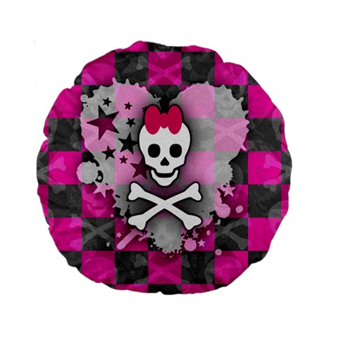 Princess Skull Heart Standard 15  Premium Round Cushion  from ArtsNow.com Front