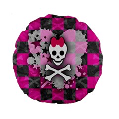 Princess Skull Heart Standard 15  Premium Round Cushion  from ArtsNow.com Front