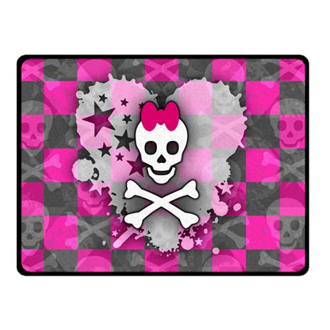 Princess Skull Heart Double Sided Fleece Blanket (Small) from ArtsNow.com 45 x34  Blanket Front