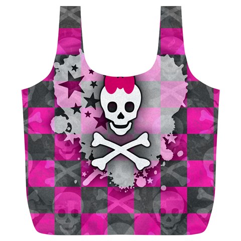 Princess Skull Heart Full Print Recycle Bag (XL) from ArtsNow.com Back