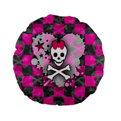 Princess Skull Heart Standard 15  Premium Flano Round Cushion  from ArtsNow.com Front