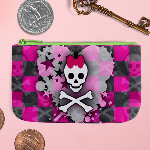 Princess Skull Heart Large Coin Purse from ArtsNow.com Front