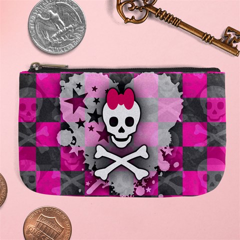 Princess Skull Heart Large Coin Purse from ArtsNow.com Front