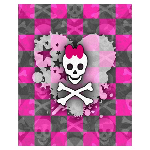 Princess Skull Heart Drawstring Pouch (XL) from ArtsNow.com Back