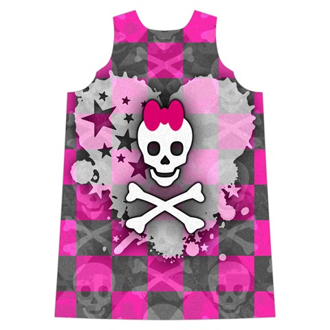 Princess Skull Heart Shoulder Cutout Velvet One Piece from ArtsNow.com Back