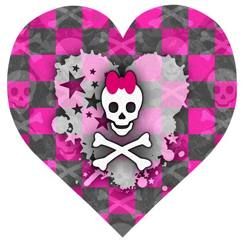 Princess Skull Heart Wooden Puzzle Heart from ArtsNow.com Front