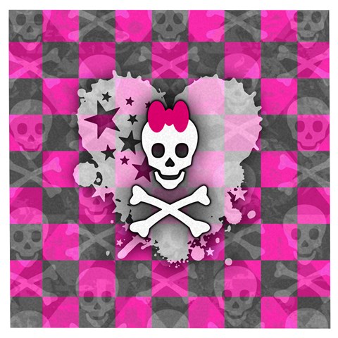 Princess Skull Heart Wooden Puzzle Square from ArtsNow.com Front