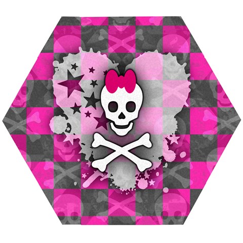 Princess Skull Heart Wooden Puzzle Hexagon from ArtsNow.com Front