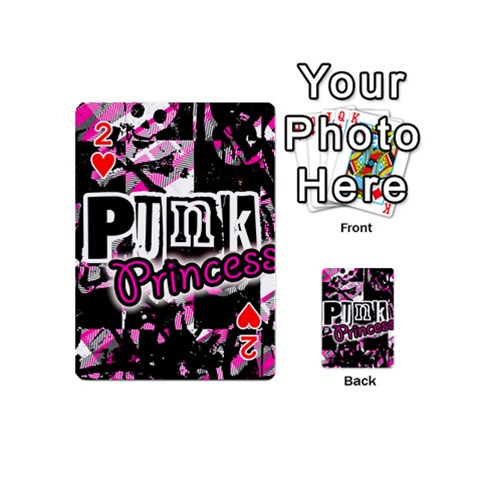 Punk Princess Playing Cards 54 Designs (Mini) from ArtsNow.com Front - Heart2