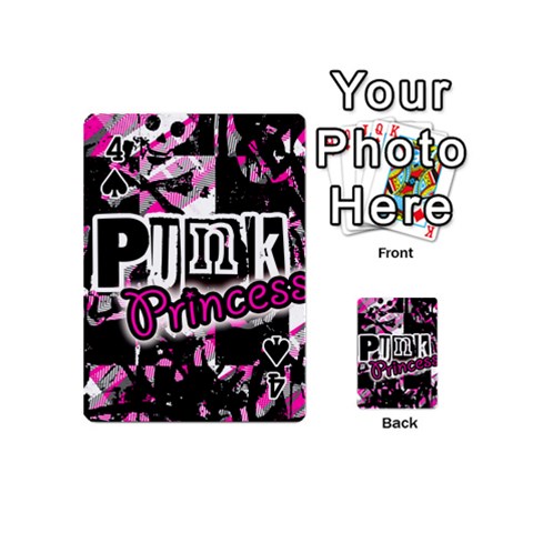 Punk Princess Playing Cards 54 Designs (Mini) from ArtsNow.com Front - Spade4