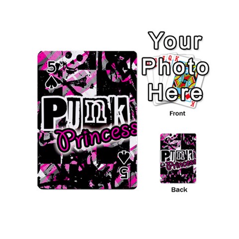 Punk Princess Playing Cards 54 Designs (Mini) from ArtsNow.com Front - Spade5