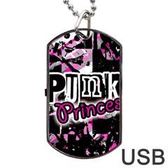 Punk Princess Dog Tag USB Flash (Two Sides) from ArtsNow.com Front