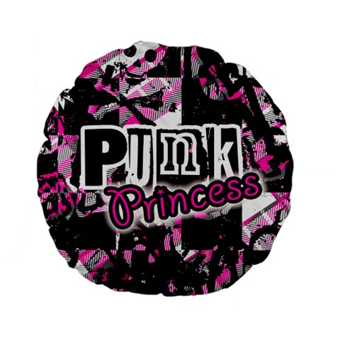 Punk Princess Standard 15  Premium Flano Round Cushion  from ArtsNow.com Back