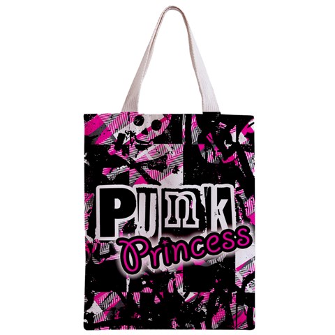 Punk Princess Zipper Classic Tote Bag from ArtsNow.com Back