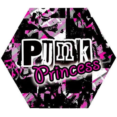 Punk Princess Wooden Puzzle Hexagon from ArtsNow.com Front