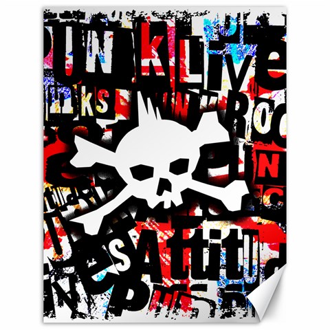 Punk Skull Canvas 12  x 16  from ArtsNow.com 11.86 x15.41  Canvas - 1