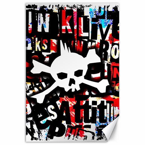 Punk Skull Canvas 24  x 36  from ArtsNow.com 23.35 x34.74  Canvas - 1