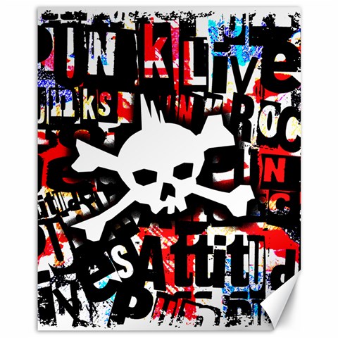 Punk Skull Canvas 11  x 14  from ArtsNow.com 10.95 x13.48  Canvas - 1