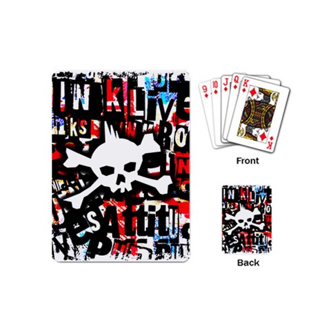 Punk Skull Playing Cards Single Design (Mini) from ArtsNow.com Back