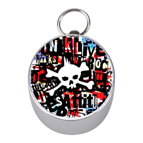 Punk Skull Silver Compass (Mini) from ArtsNow.com Front