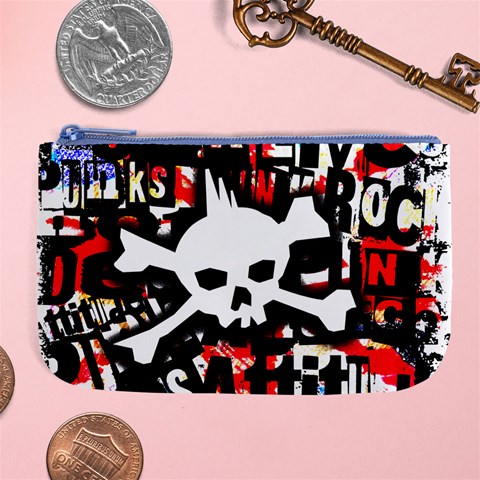 Punk Skull Large Coin Purse from ArtsNow.com Front