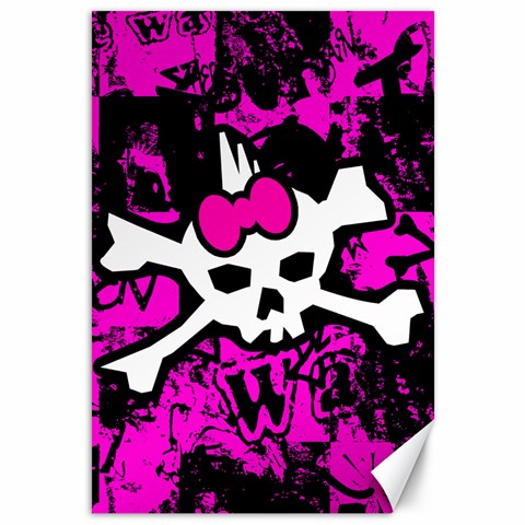 Punk Skull Princess Canvas 12  x 18  from ArtsNow.com 11.88 x17.36  Canvas - 1