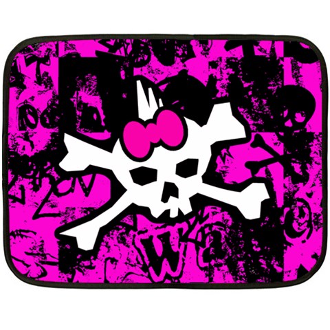 Punk Skull Princess Double Sided Fleece Blanket (Mini) from ArtsNow.com 35 x27  Blanket Front