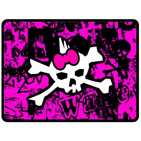 Punk Skull Princess Double Sided Fleece Blanket (Large) from ArtsNow.com 80 x60  Blanket Front