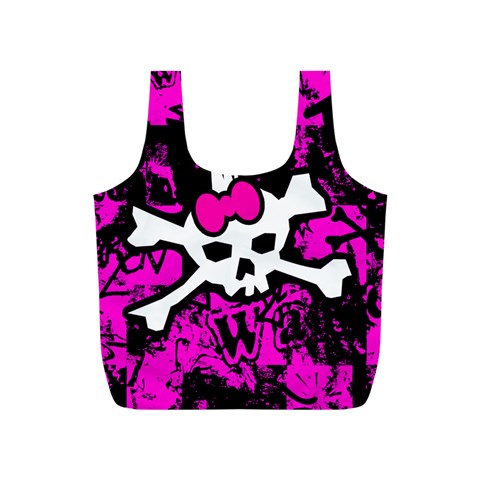 Punk Skull Princess Full Print Recycle Bag (S) from ArtsNow.com Back