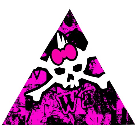 Punk Skull Princess Wooden Puzzle Triangle from ArtsNow.com Front