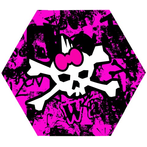 Punk Skull Princess Wooden Puzzle Hexagon from ArtsNow.com Front