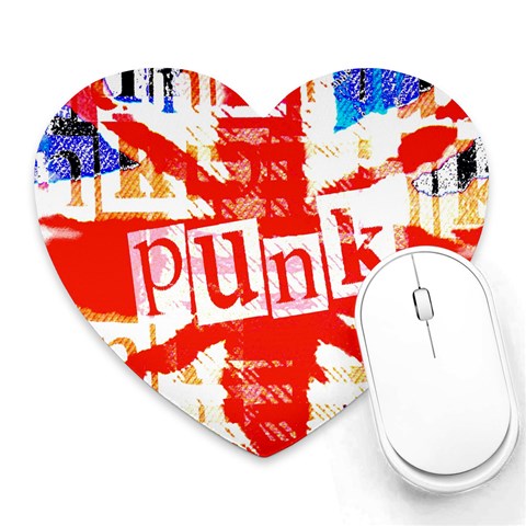 Punk Union Jack Heart Mousepad from ArtsNow.com Front