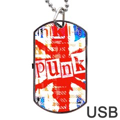 Punk Union Jack Dog Tag USB Flash (Two Sides) from ArtsNow.com Front