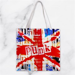 Punk Union Jack Zipper Grocery Tote Bag from ArtsNow.com Front