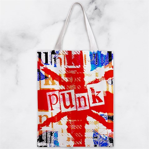 Punk Union Jack Zipper Classic Tote Bag from ArtsNow.com Back