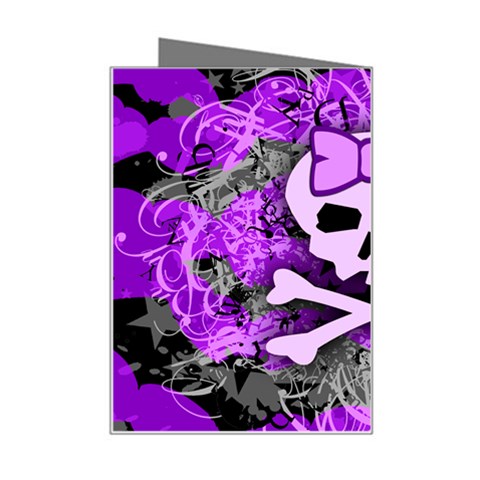 Purple Girly Skull Mini Greeting Card from ArtsNow.com Right