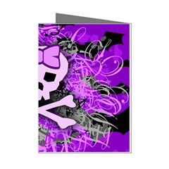 Purple Girly Skull Mini Greeting Cards (Pkg of 8) from ArtsNow.com Left