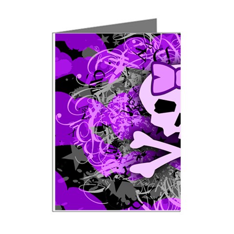 Purple Girly Skull Mini Greeting Cards (Pkg of 8) from ArtsNow.com Right