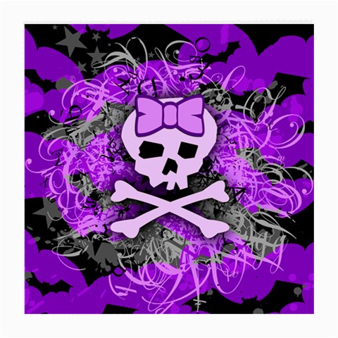 Purple Girly Skull Medium Glasses Cloth (2 Sides) from ArtsNow.com Back