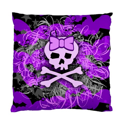 Purple Girly Skull Standard Cushion Case (Two Sides) from ArtsNow.com Back