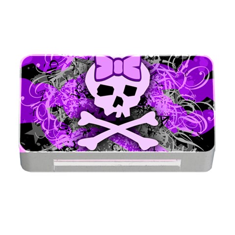 Purple Girly Skull Memory Card Reader with CF from ArtsNow.com Front