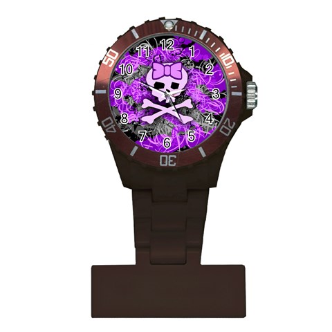 Purple Girly Skull Plastic Nurses Watch from ArtsNow.com Front